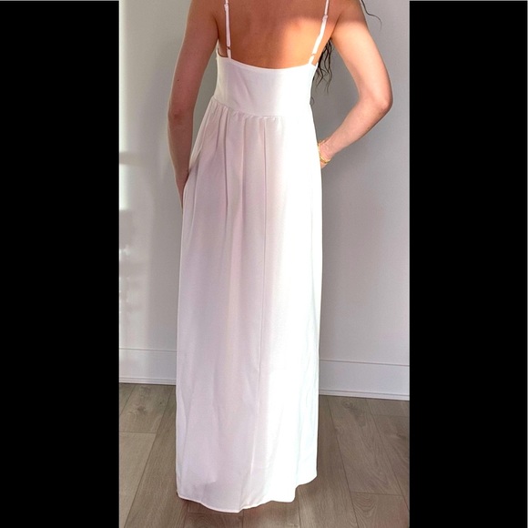 Brand NEW white flowy empire waist maternity/summer dressy/casual maxi dress - Picture 4 of 6